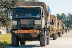 Nearly 60 Louisiana National Guardsmen assigned to the 1087th Transportation Company, 165th Combat Sustainment and Support Brigade, 139th Regional Support Group,  prepare tactical vehicles to assist emergency operations in Florida after Hurricane Ian, Slidell, Louisiana, Sept. 29, 2022.