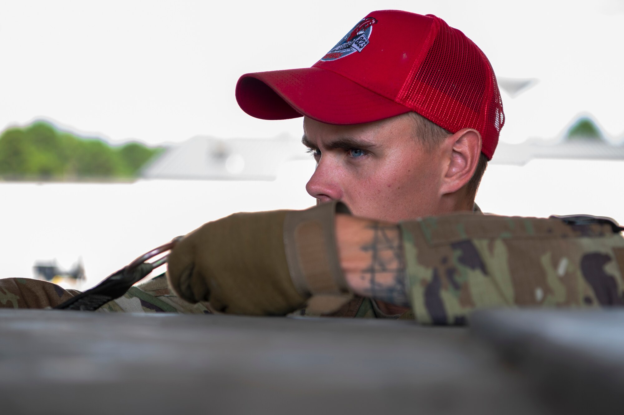 U.S. Air Force Airman Dawson Poston, an 823d Rapid Engineer Deployable Heavy Operational Repair Squadron Engineer (RED HORSE) pavements and equipment engineer, adjusts cargo straps during an equipment processing training exercise Sept. 26-27, 2022, at Hurlburt Field, Florida. The exercise tested the unit’s ability to recall, prepare and deploy Unit Training Codes requirements based on response times from the unit’s Design Operational Capability. Exercising these skills is essential during the 800th Red Horse Group’s ongoing effort to reorganize its UTCs to better support combatant commanders with worldwide construction capabilities. The 800th RHG is based at Nellis Air Force Base, Nevada.