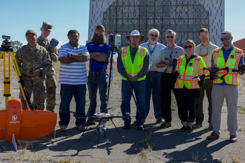 AFCEC GIO and the 787th CES pose for a group photo.