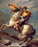 Napoleon Crossing the Alps by Jacques-Louis David, 1805 (Chateau de Malmaison)