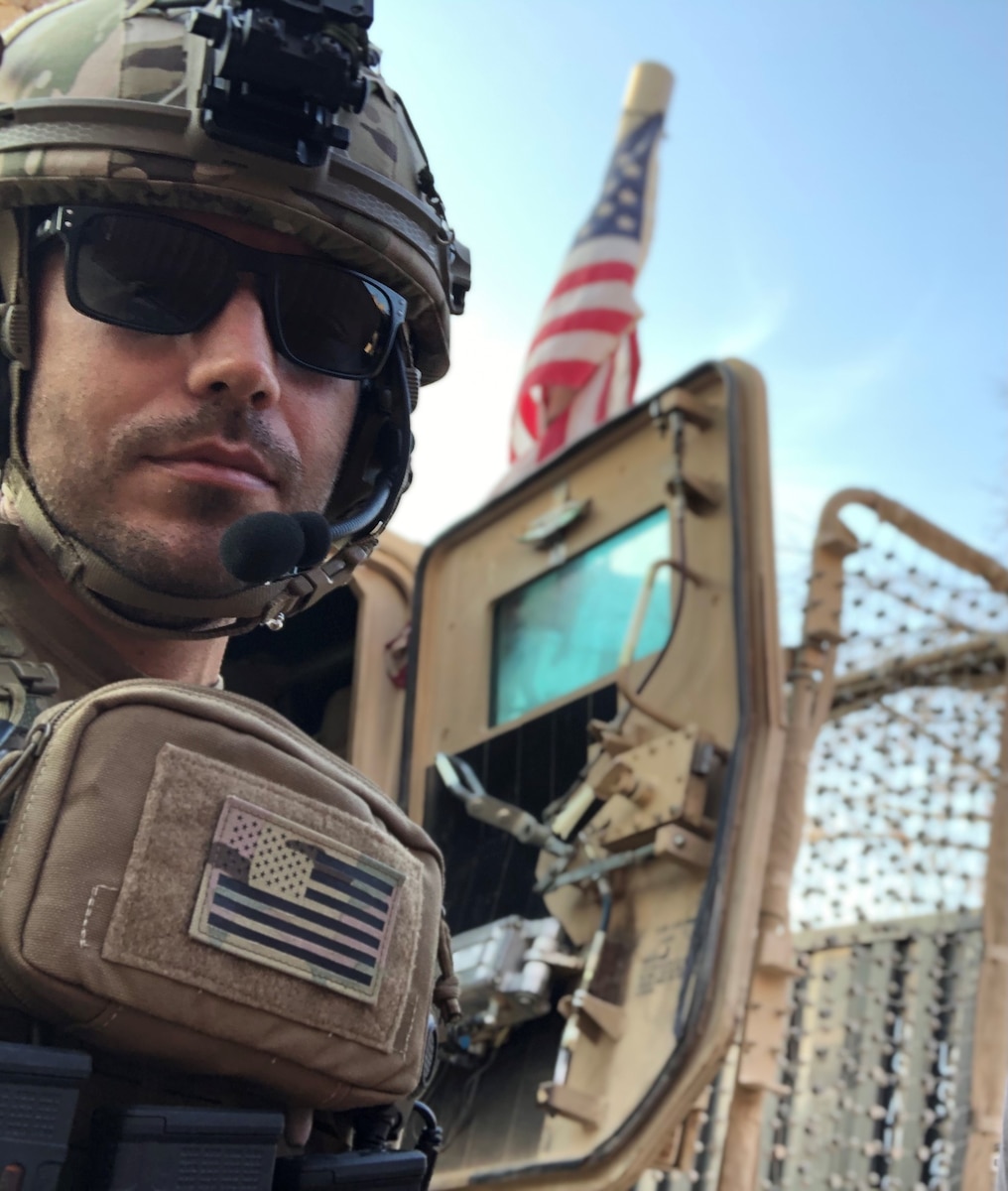 Closeup of Guinn in uniform