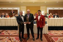 Pastor Robert Guiller receives the Bronze Minuteman Award