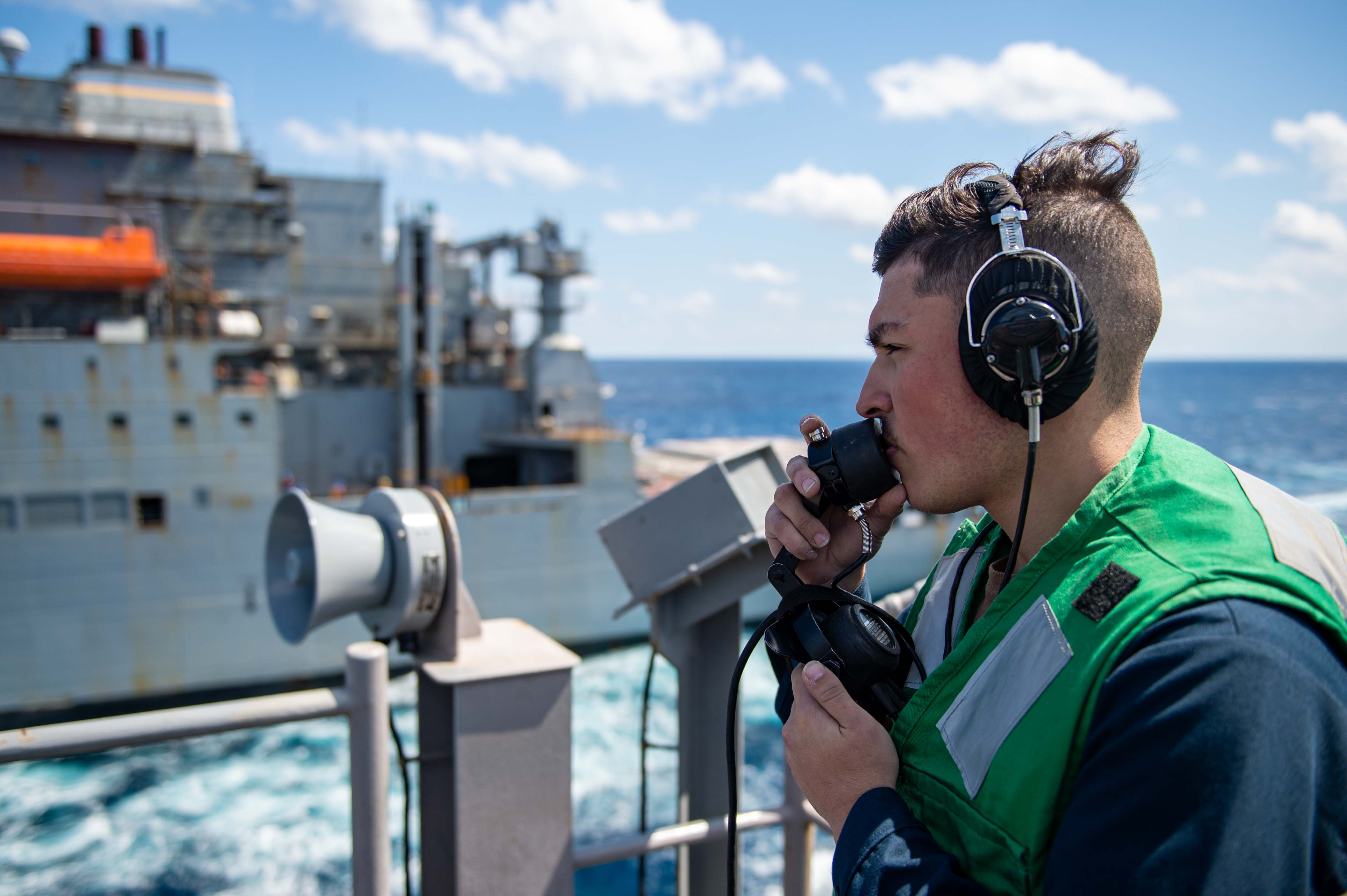 USS Gerald R. Ford underway operations in the Atlantic Ocean.