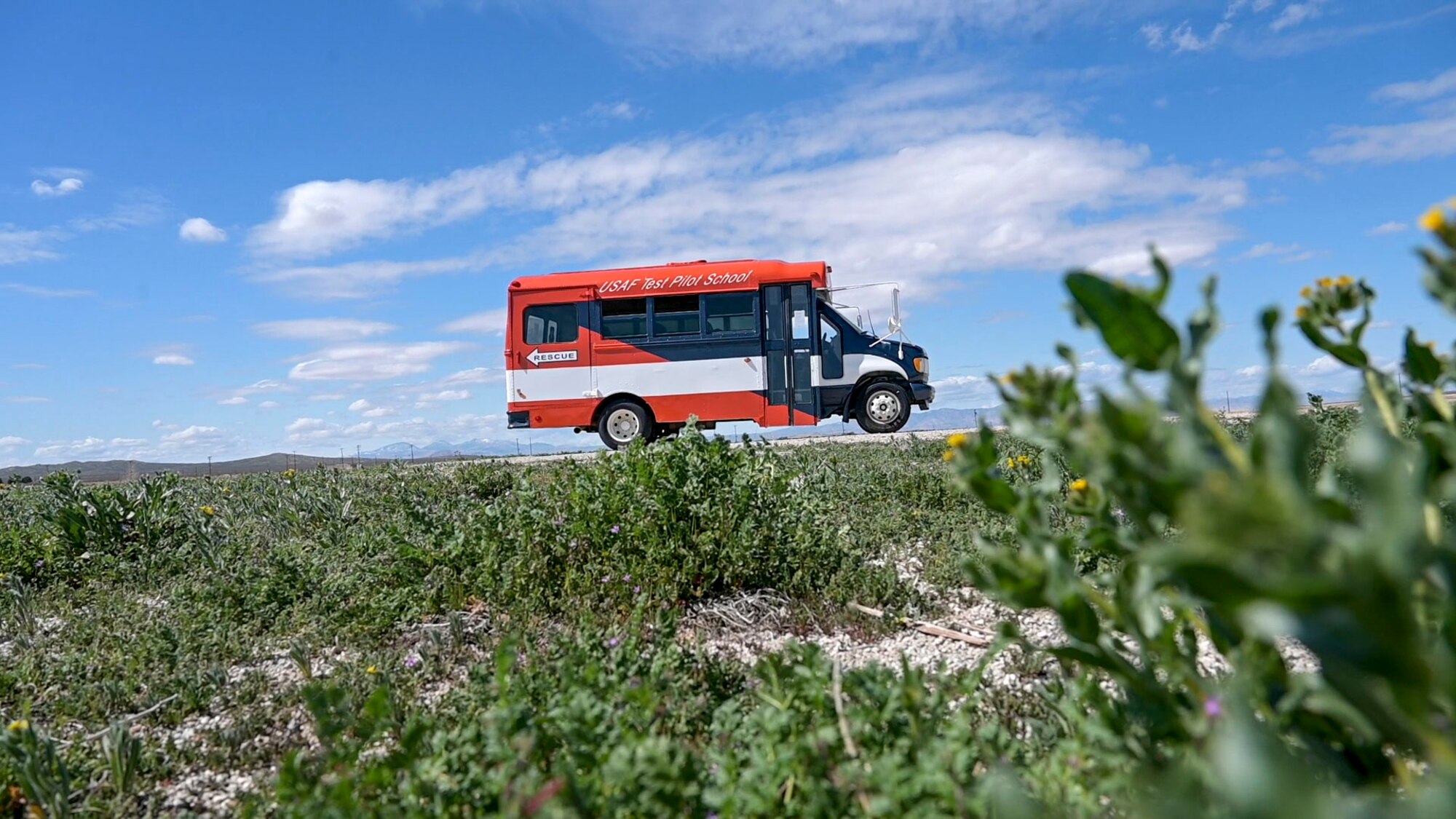 USAF Test Pilot School's bus acts as a GPS space station for the "Have 5tarboy" program.