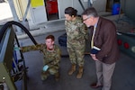 Senior Airman Anthony Bell, 31st Logistics Readiness squadron fuels service center controller demonstrates capabilities of the new Fluid Powered Additive Injector Carts concept to Mission Support Group leadership