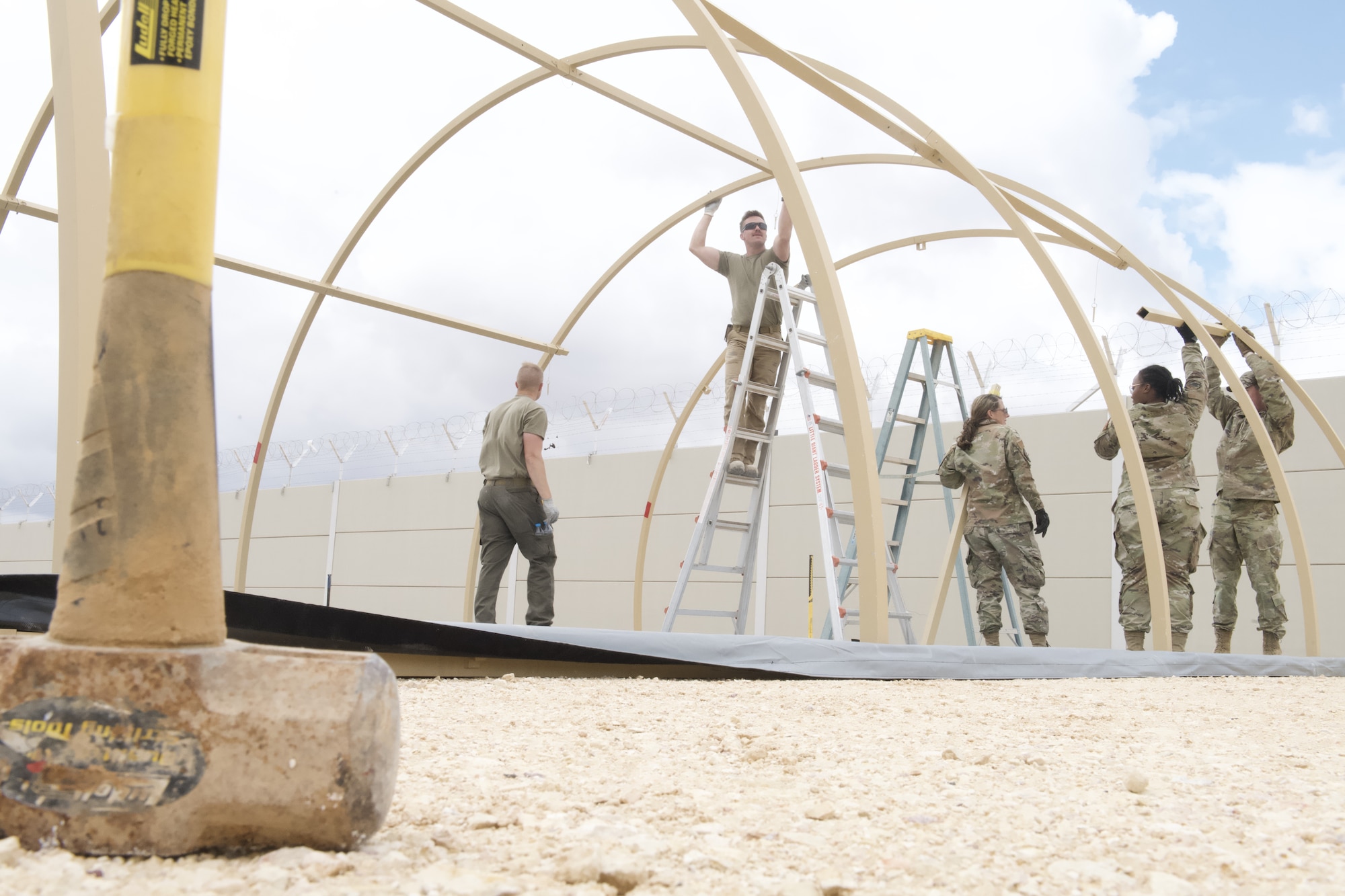 OAS IV is a twice-annual exercise hosted by Ninth Air Force (Air Forces Central) to enhance Agile Combat Employment capabilities and strengthen regional partnerships.  Members from multiple squadrons helped set up a temporary camp where Airmen were stationed while executing real world missions.