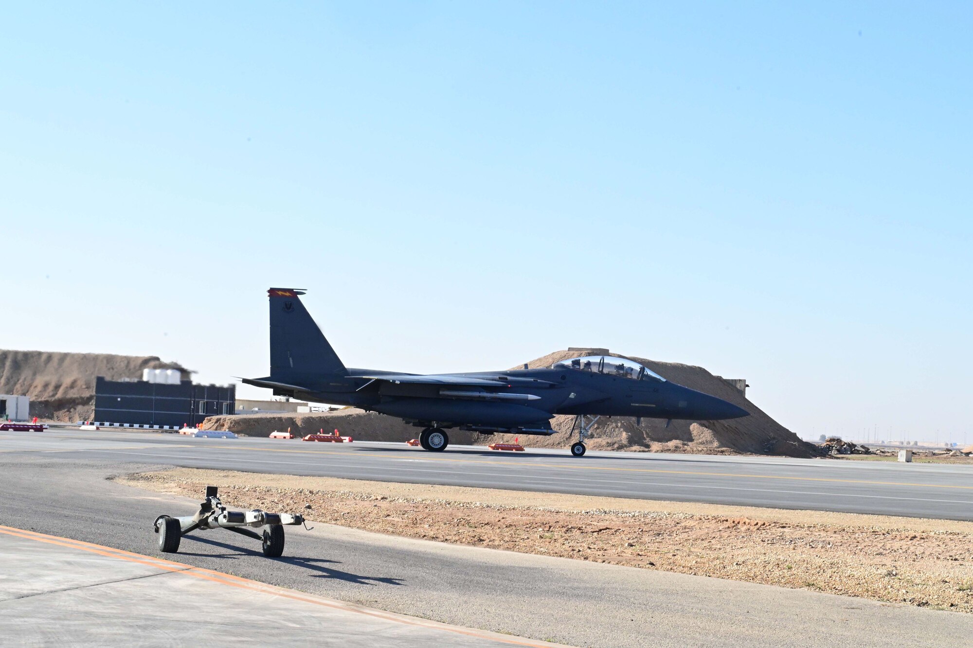 The jet was part of Operation Agile Spartan IV, a twice-annual exercise hosted by Ninth Air Force (Air Forces Central) to enhance Agile Combat Employment capabilities and strengthen regional partnerships.