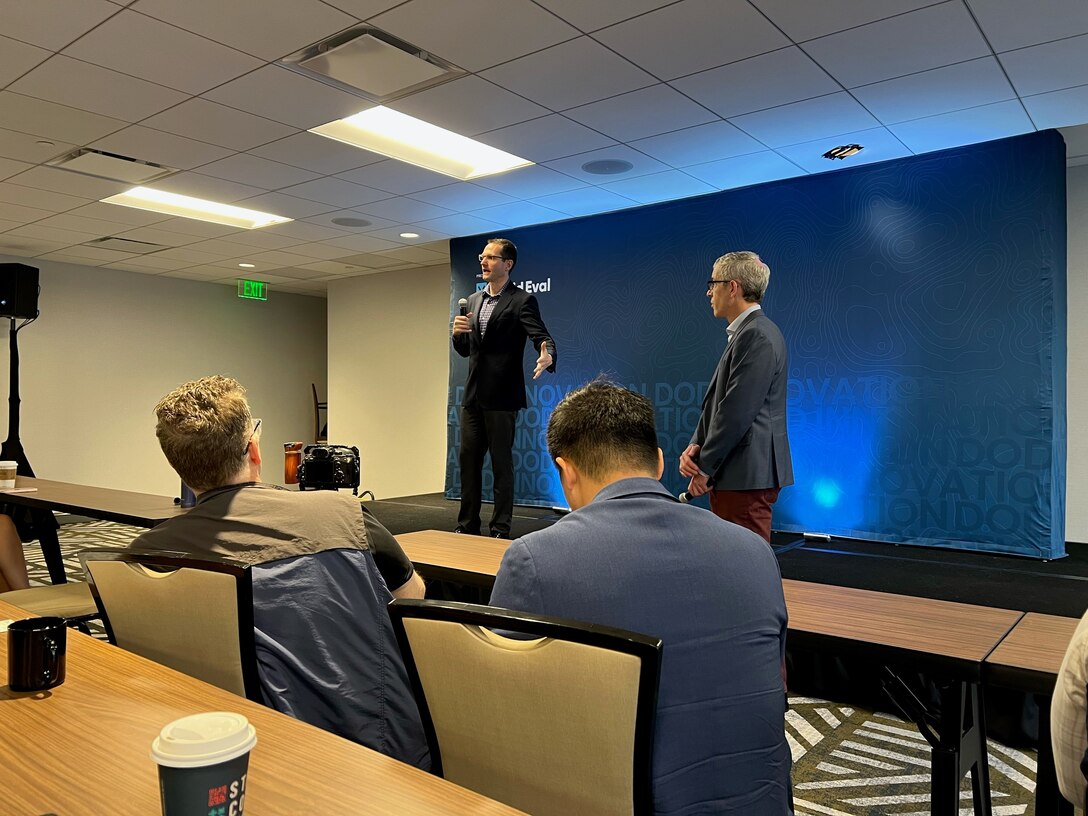 "The Future of DoD Innovations Programs" at SXSW 2023, Austin, Texas
Pictured (L to R): Will Roper, PhD and Adam Rentschler