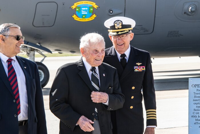 American Vietnam veteran attend an event at a military base