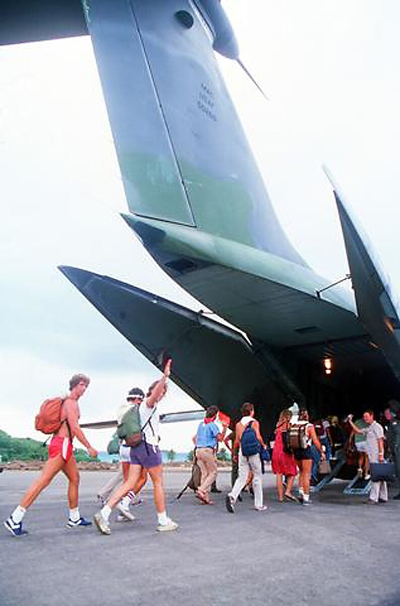 In 1983, Air Force Reserve airlift associate units assisted in the evacuation of more than 700 American and foreign citizens from Grenada during civil unrest there. Maintenance, aerial port and medical Reservists augmented active forces.