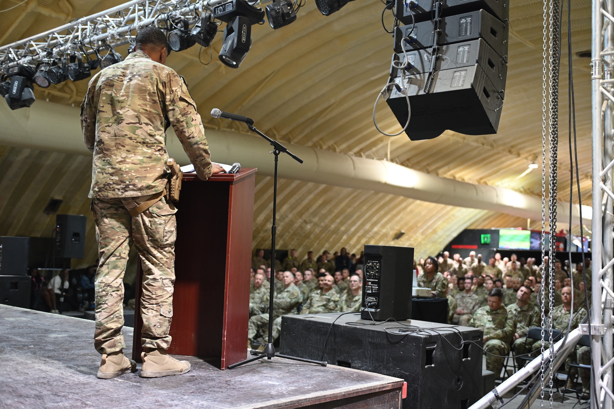The latest class of Airpower Leadership Academy has graduated. More than 80 Airmen from units across the 332d Air Expeditionary Wing participated in the eight- week program, attending two hours of classes per week.  Students were selected by nomination from their unit leadership to learn more about making difficult decisions, leadership vs. management and teamwork.