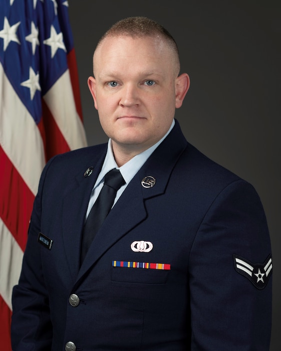 Official portrait of A1C Mortensen