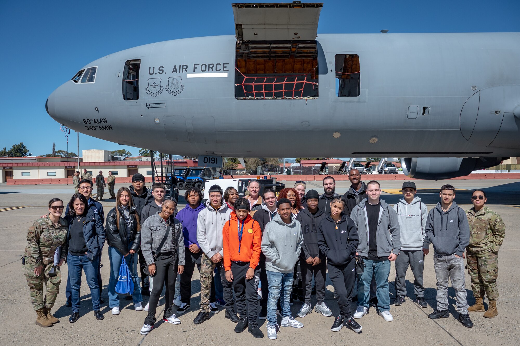 The 349th Air Mobility Wing Development and Training Flight hosted students from the local school district for a tour of Travis AFB.