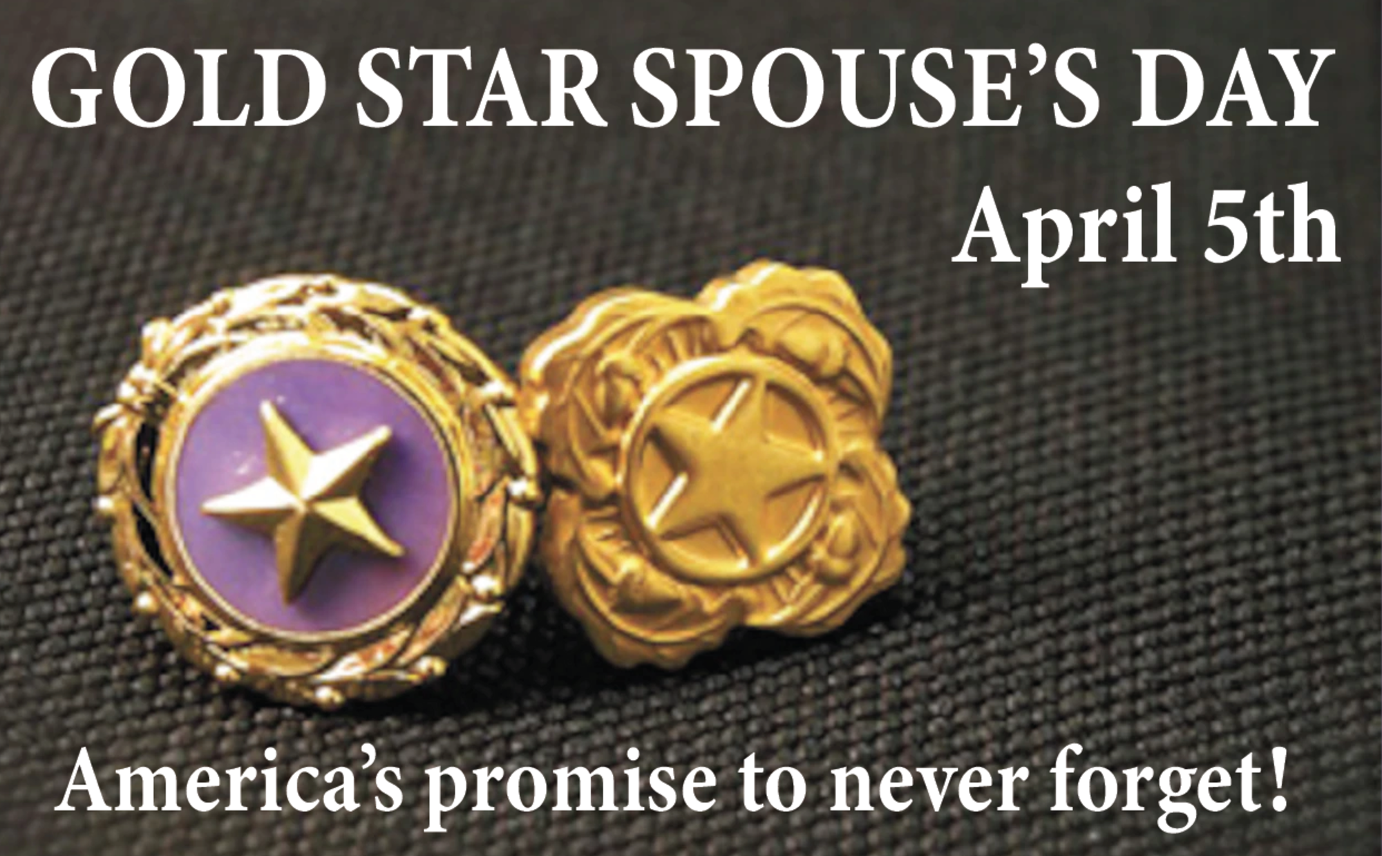 Gold Star Spouse's Day graphic