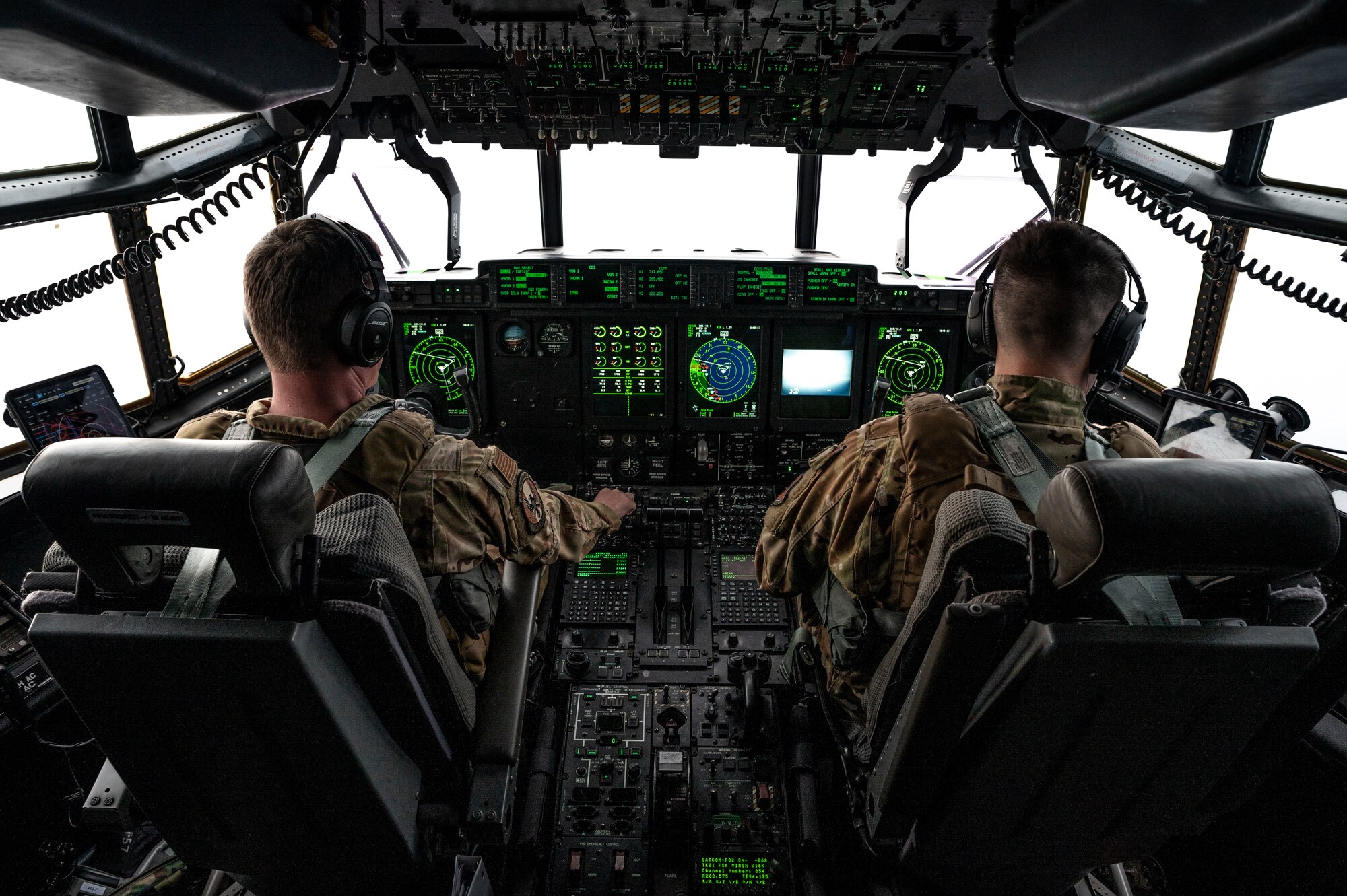 U.S. pilots assigned to the 1st Special Operations Squadron fly an MC-130J Commando II during aerial refueling training in support of Freedom Shield 23 over the Sea of Japan, Mar. 17th, 2023.