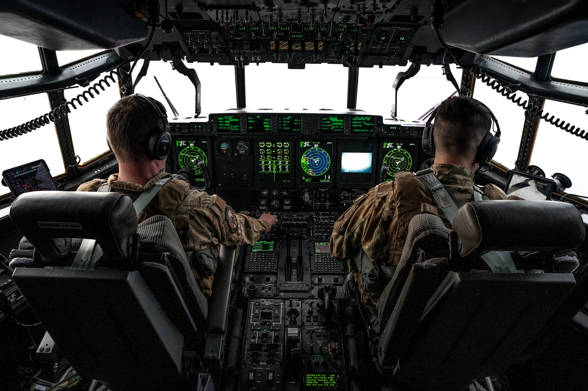 U.S. pilots assigned to the 1st Special Operations Squadron fly an MC-130J Commando II during aerial refueling training in support of Freedom Shield 23 over the Sea of Japan, Mar. 17th, 2023.