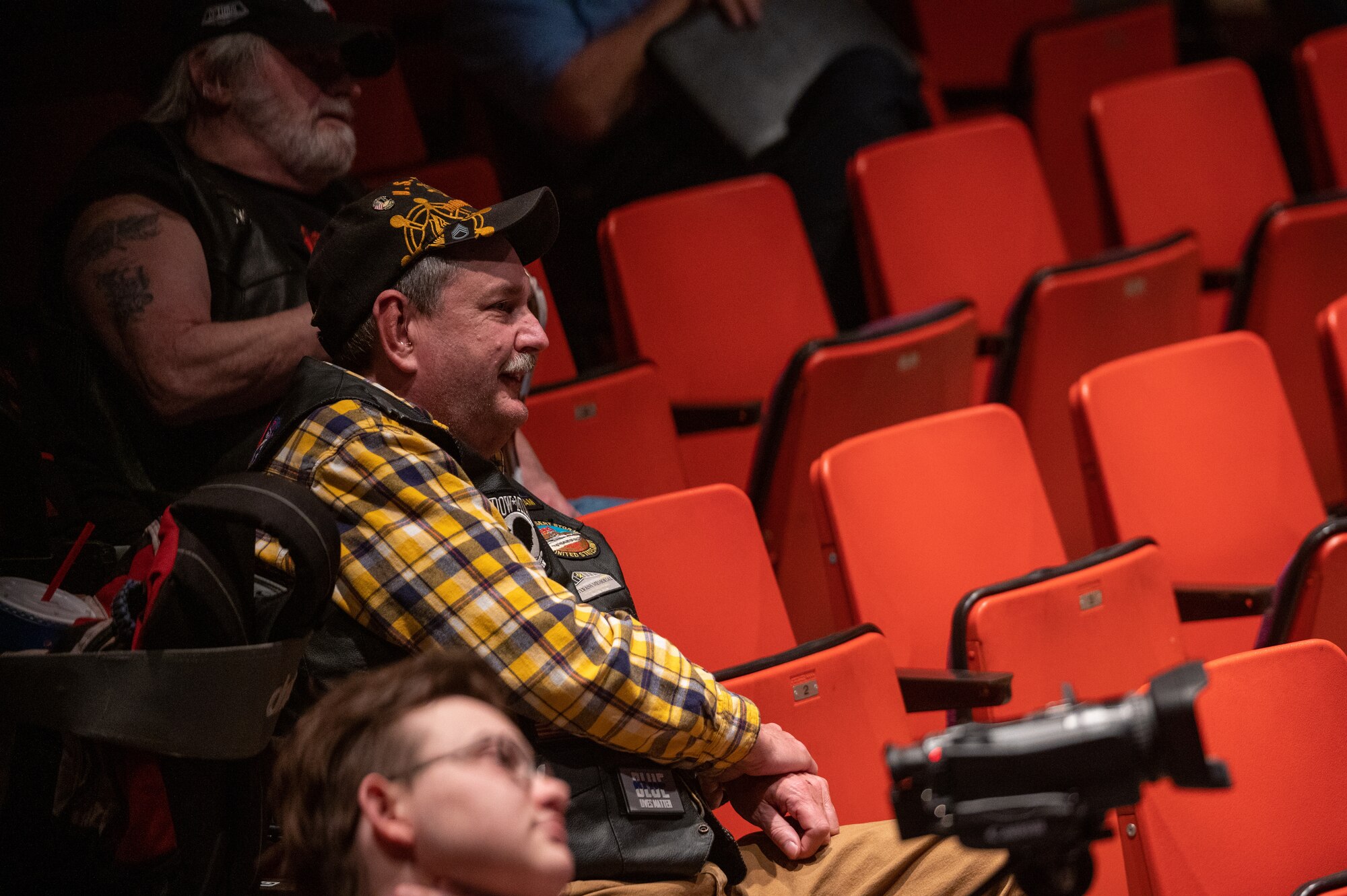 Man sits in theater