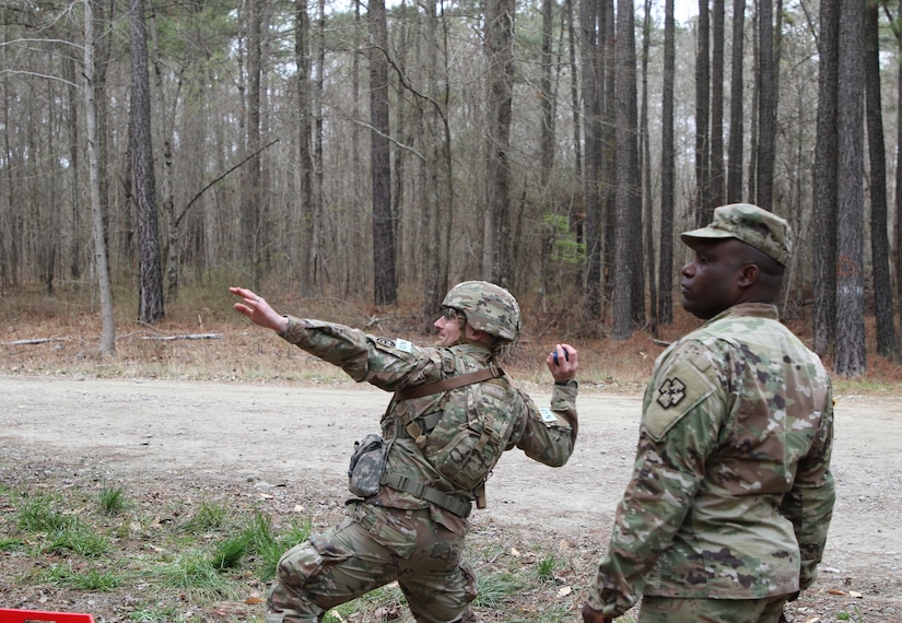 Sgt. 1st Class Lee Sweeney practice grenade throwing during the Situational Training Exercise lanes portion of the Best Warrior Competition.
The 80th Training Command (The Army School System) hosted this year’s consortium of the Best Warrior Competition from March 23 to March 30, 2023