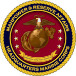 The official seal for Manpower & Reserve Affairs, Headquarters, U.S. Marine Corps.