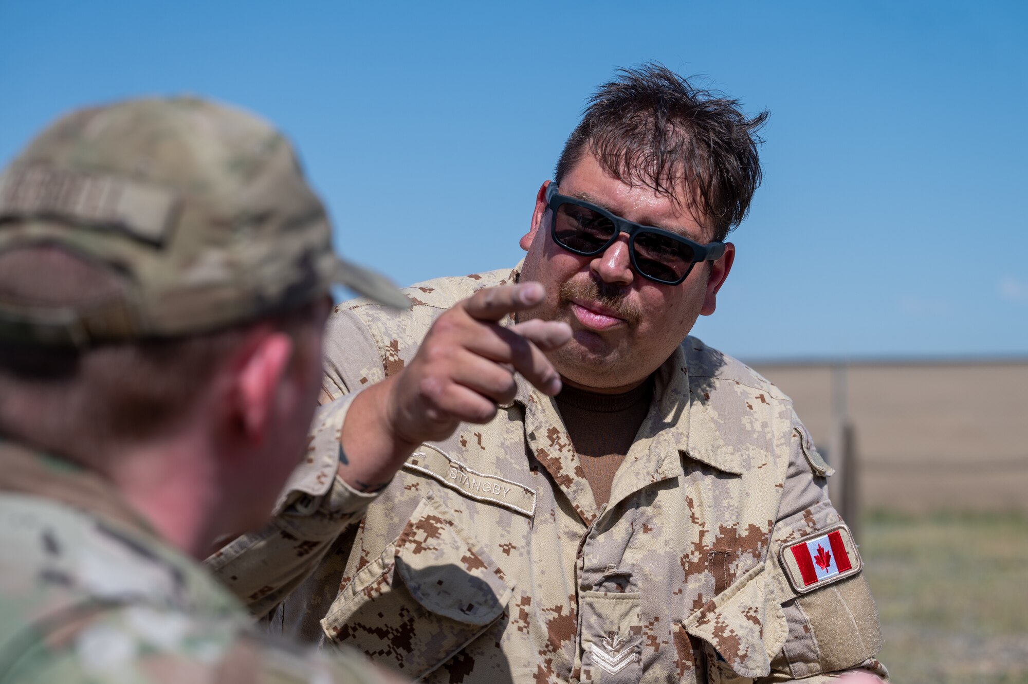 Members of the U.S. Air Force’s 386th Expeditionary Civil Engineer Squadron and the Canadian Armed Forces’ Operational Support Hub-South West Asia engaged in a personnel exchange, allowing their members to work together and gain a better understanding of how each force operates.