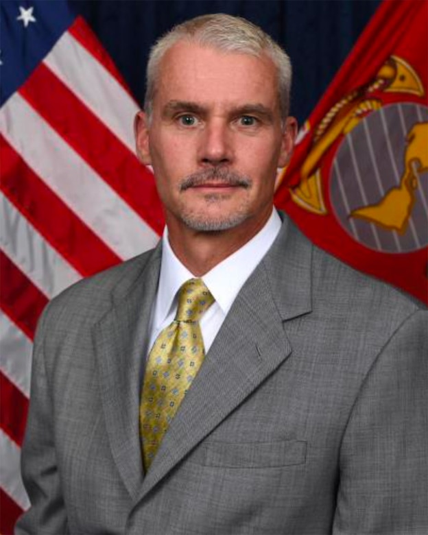 The official photograph of Michael R. Strobl, Ph.D., Assistant Deputy Commandant for Manpower and Reserve Affairs, Headquarters, United States Marine Corps.