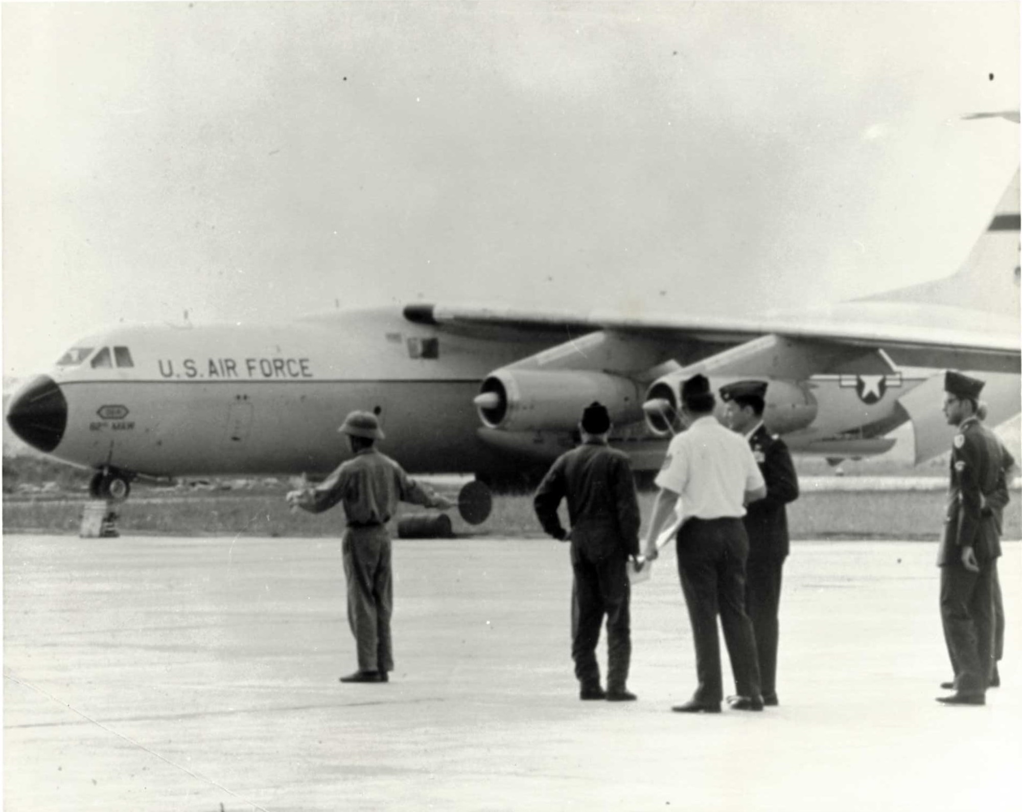 A 62d MAW C-141 lands in Hanoi to transport American POWs.
