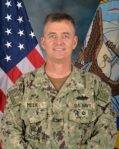 Capt. Gordon E. Meek III is from Evans, Georgia and graduated from the Georgia Institute of Technology in March of 1996 with a Bachelor of Civil Engineering. He received his commission in July of 1996 through Oﬃcer Candidate School in Pensacola, Florida.