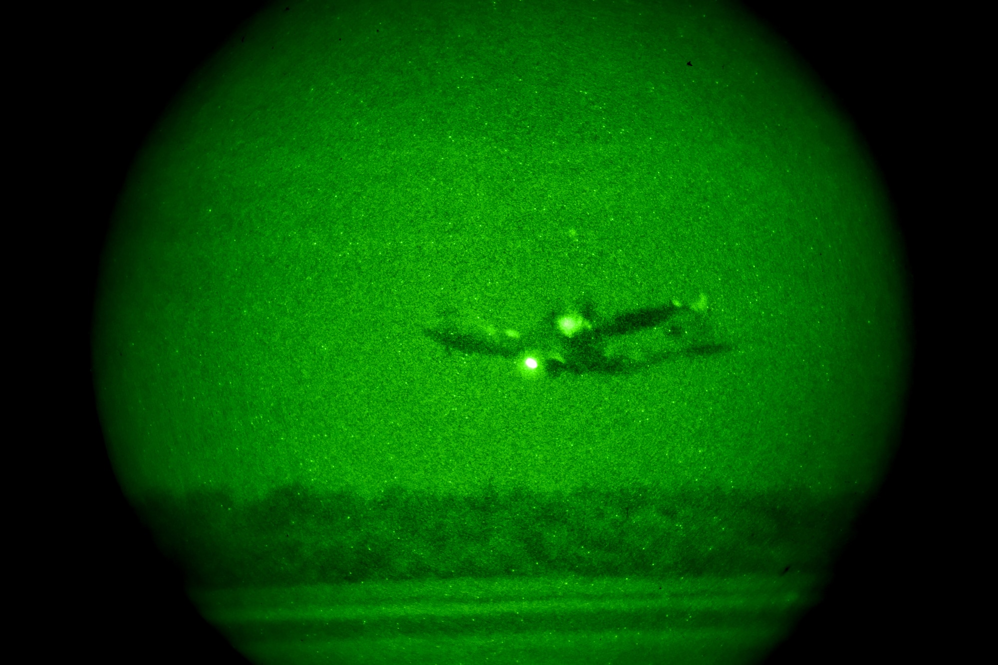 An aircraft takes off from a runway.