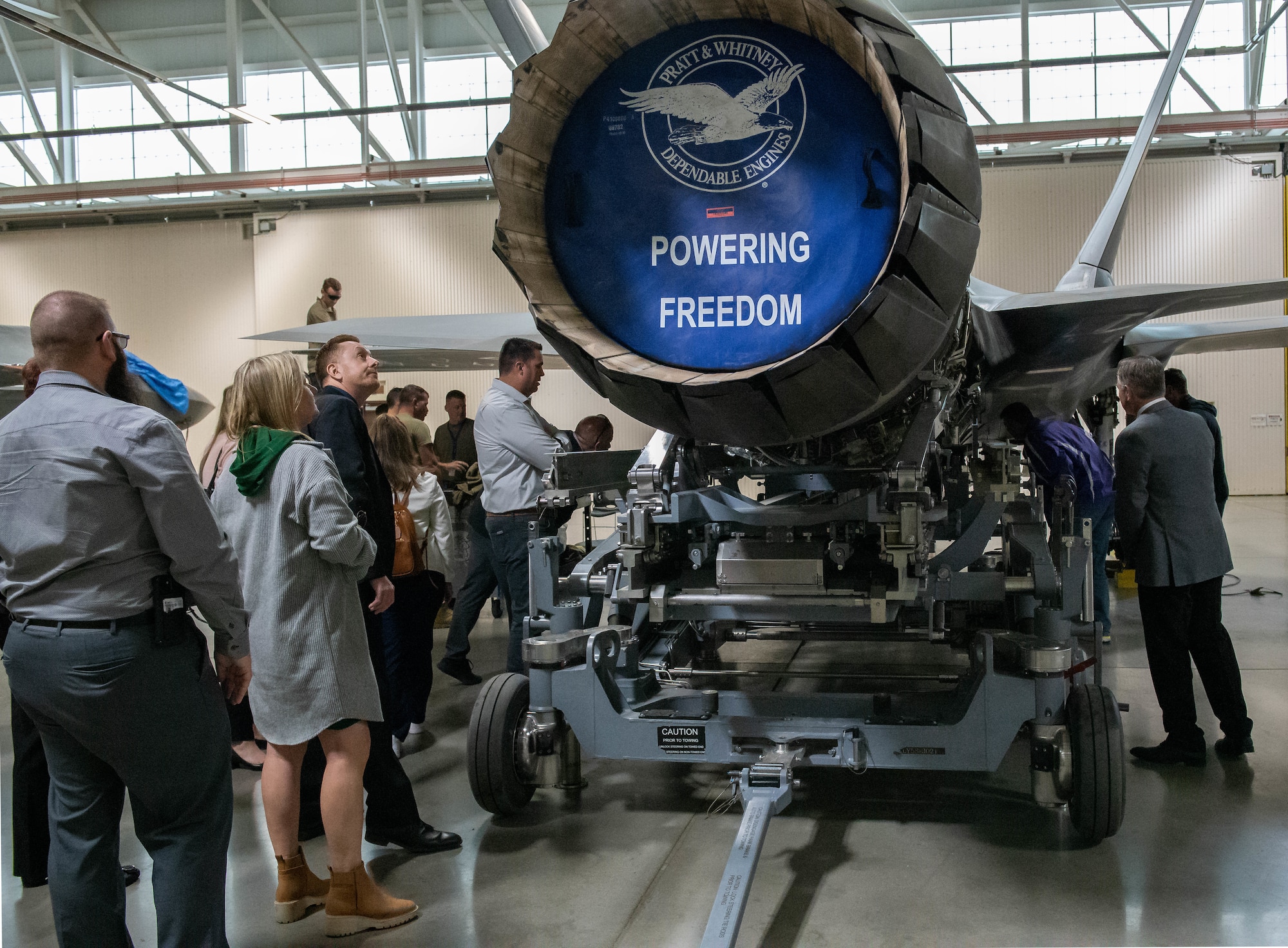Phoenix area educators tour an F-35 Lightning II aircraft assigned to the 62nd Fighter Squadron, during the West Valley Educators Immersion Tour, March 31st, 2023, at Luke Air Force Base, Arizona.