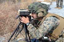 U.S. Marines with the 2nd Air-Naval Gunfire Liaison Company (ANGLICO) from Marine Corps Base Camp Lejeune, North Carolina, conduct close air support training at Fort Indiantown Gap's Bollen Air-To-Ground Range on April 5, 2023. (Pennsylvania National Guard photo by Brad Rhen)