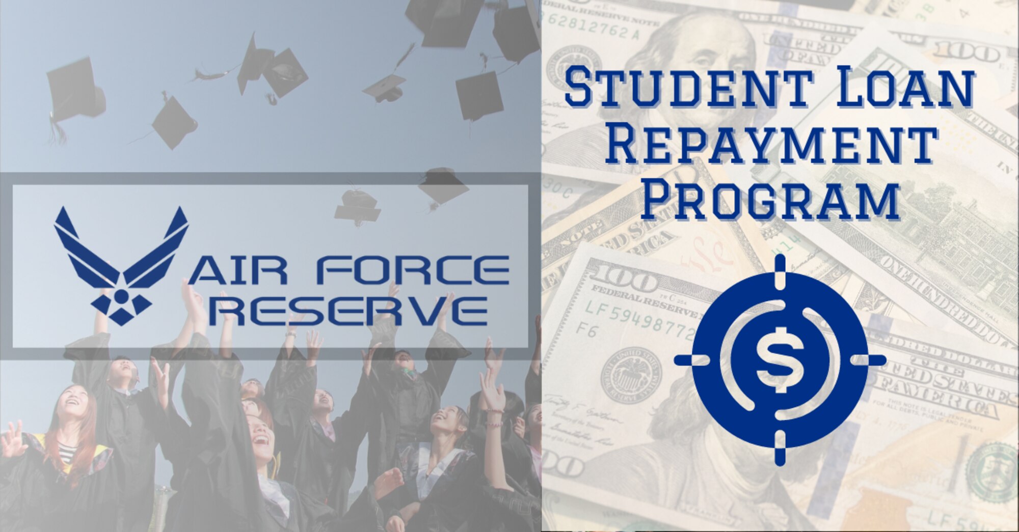 Graphic illustration for the Air Force Reserve student loan repayment program