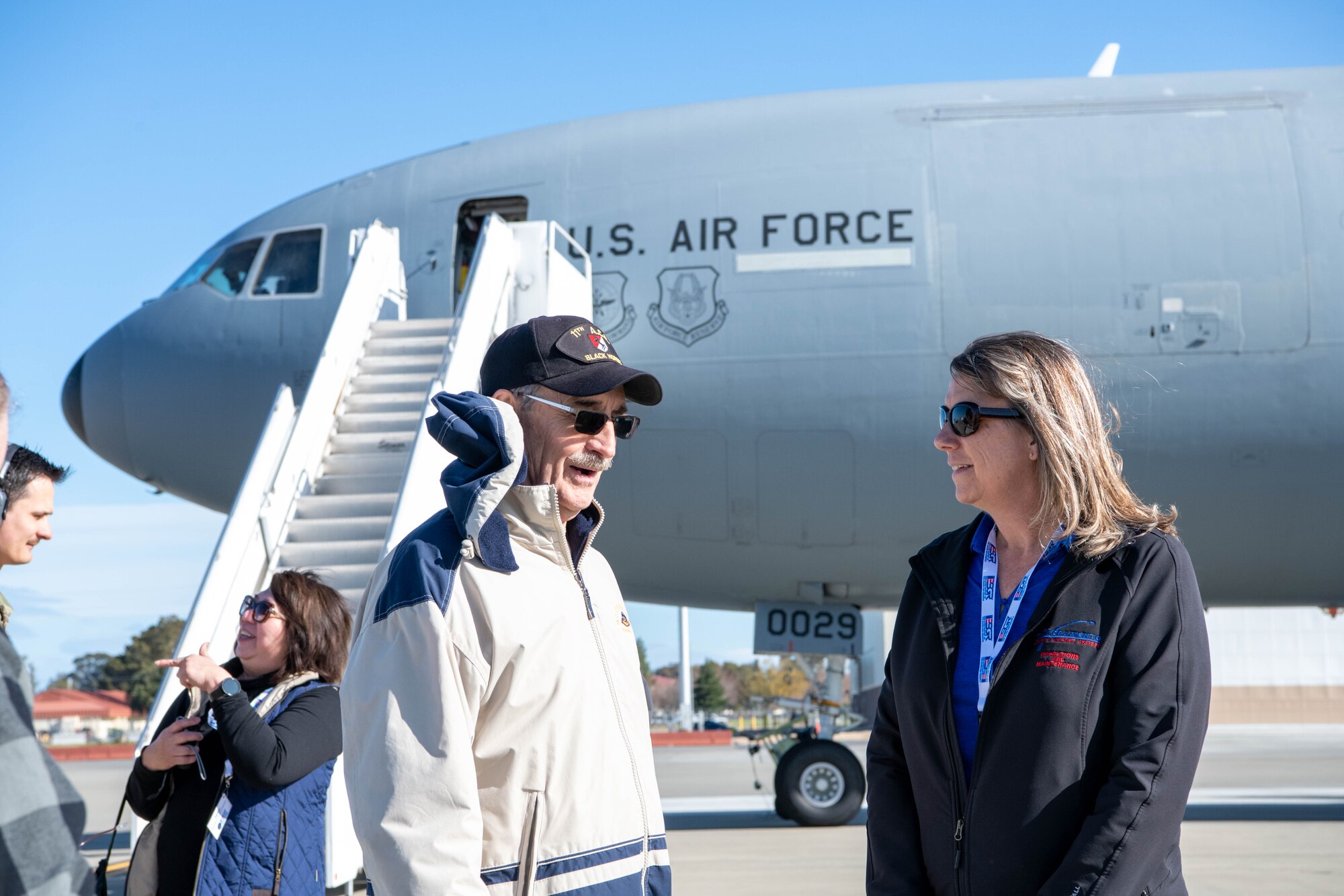 The 349th Air Mobility Wing teamed up with the Employer Support of the Guard and Reserve to sponsor a Boss Lift for Reserve Citizen Airmen’s employers at Travis Air Force Base, April 1, 2023.