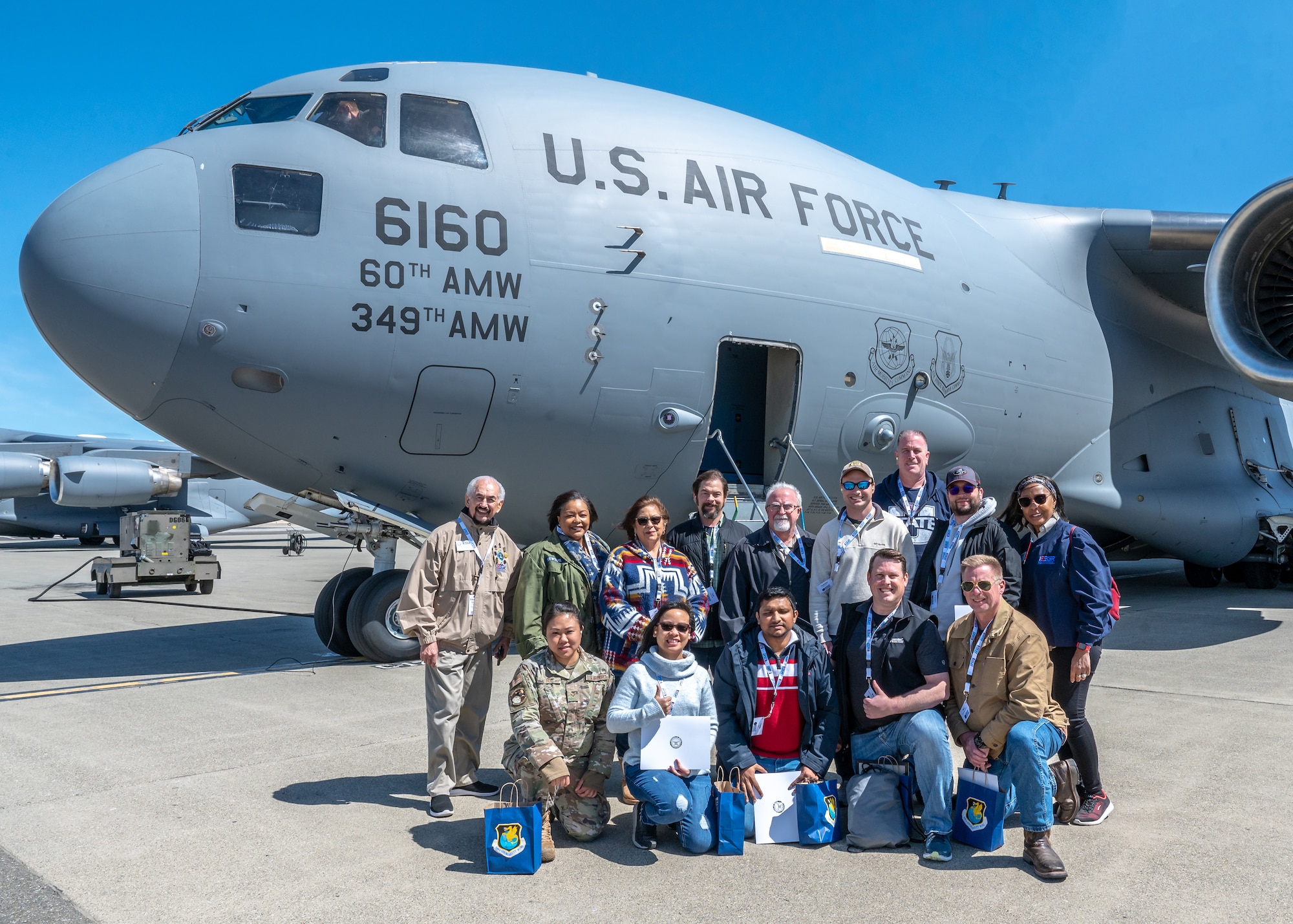 The 349th Air Mobility Wing teamed up with the Employer Support of the Guard and Reserve to sponsor a Boss Lift for Reserve Citizen Airmen’s employers at Travis Air Force Base, April 1, 2023.