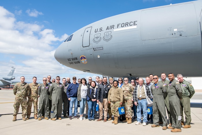 The 349th Air Mobility Wing teamed up with the Employer Support of the Guard and Reserve to sponsor a Boss Lift for Reserve Citizen Airmen’s employers at Travis Air Force Base, April 1, 2023.