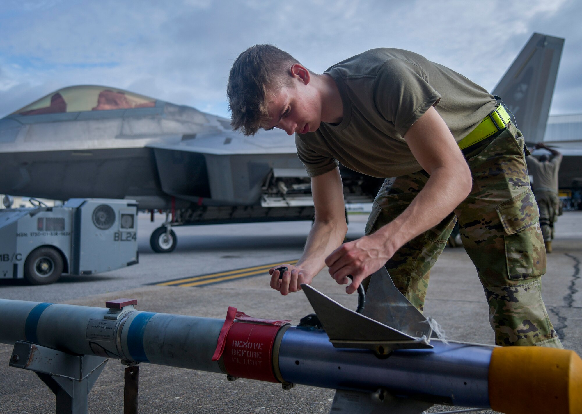 Final Raptor weapons load at Eglin