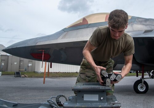 Final Raptor weapons load at Eglin