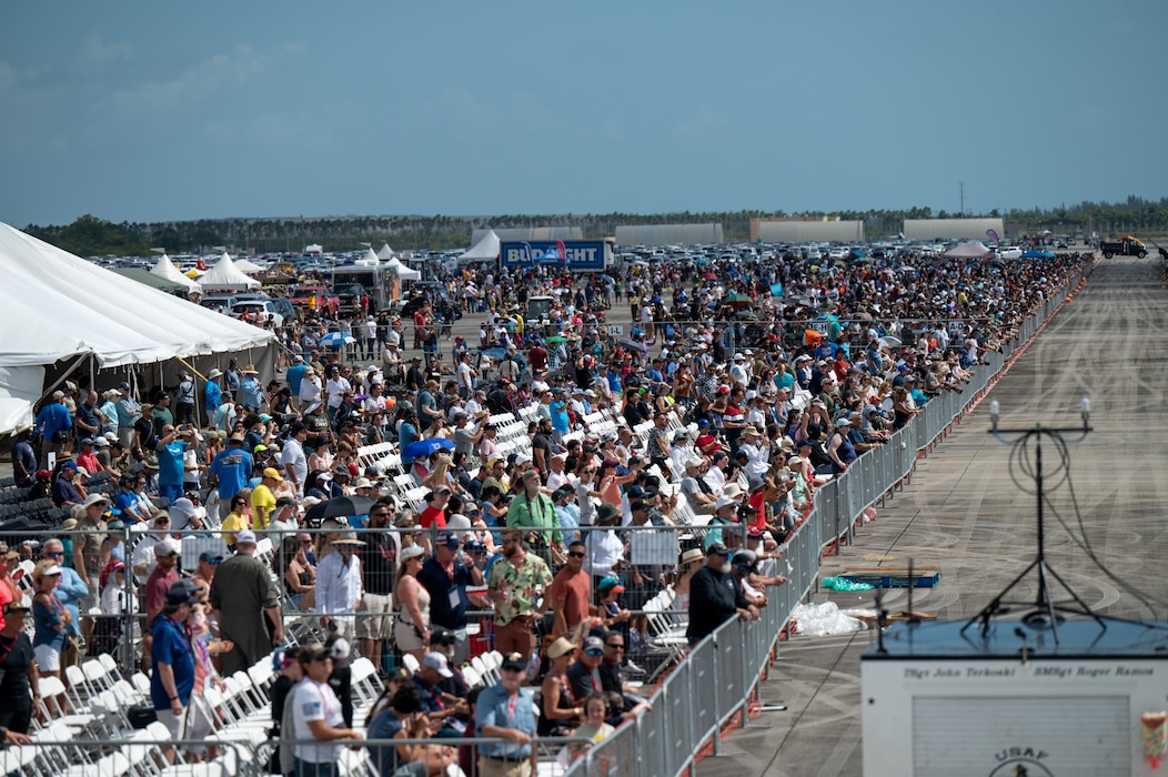 An estimated 140,000 people attended the Wings Over Homestead Air Show at Homestead Air Reserve Base, Florida, April 1 and 2, 2023. The U.S. Air Force Thunderbirds headlined the two-day event, which featured several other military and civilian air acts.