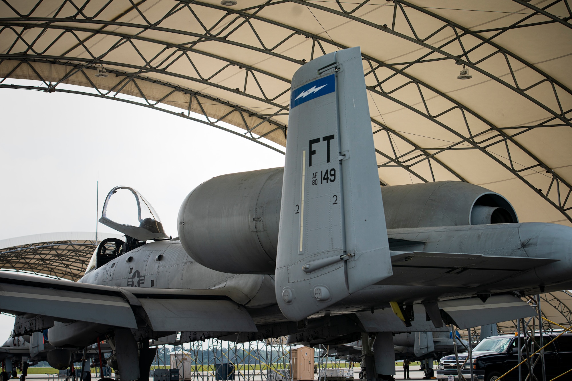 Air craft sits on flight line