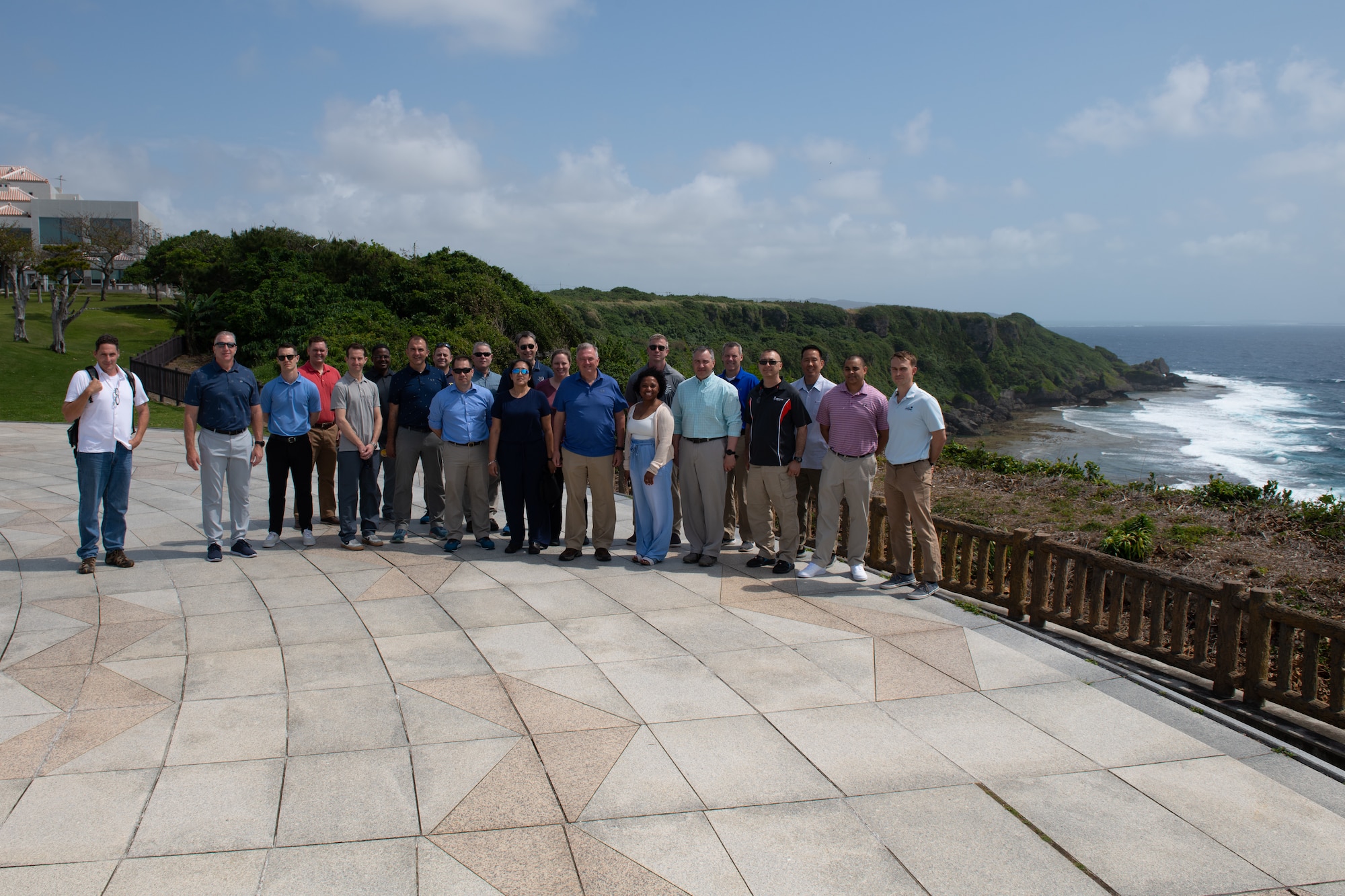 Airmen pose for a group photo.