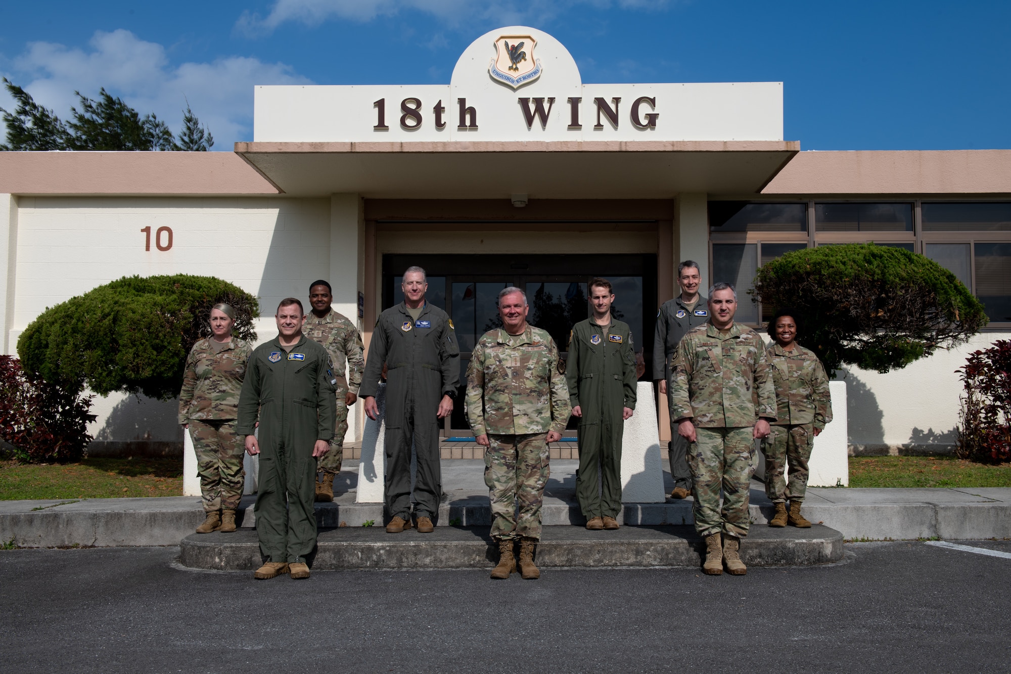 Airmen pose for a group photo.
