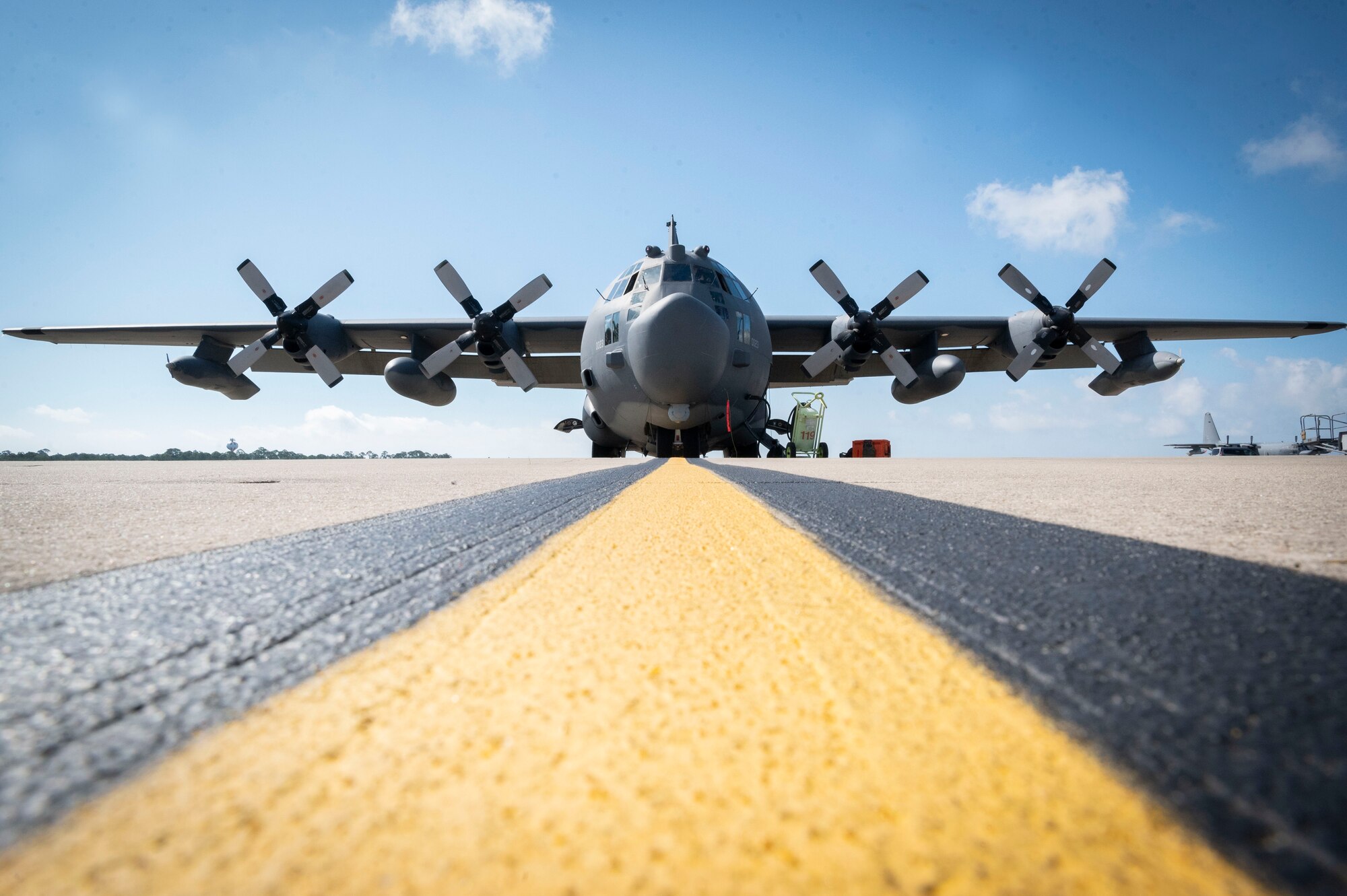 The MC-130H Combat Talon II used for the airframe’s final flight under the 492nd Special Operations Wing is photographed before take-off at Hurlburt Field, Florida, May 31, 2022.
