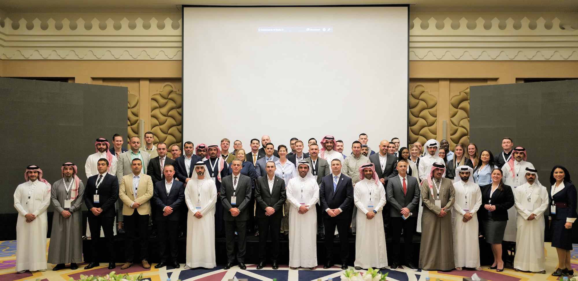 Qatar Emiri Air Force and Ninth Air Force (Air Forces Central) hosted the inaugural Air and Air Defense Intelligence Symposium (AADIS) in Doha, Qatar, Feb. 19-22, 2023.
The symposium provided an opportunity for intelligence professionals from 11 countries and institutions of academia to discuss their perspective on emerging threats facing the region. (Courtesy photo)