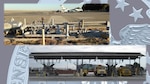 two pictures of the Moffett Field fueling facilities that were removed