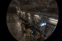 United States Air Force and Army service members prepare for the Command and Control Element during Black Flag 23-1 at Nellis Air Force Base, Nevada, Feb. 23, 2023. Airmen and Soldiers executed mission sets that demonstrated the ability to provide integral communication through accessing Department of Defense computer networks, employing multiple tactical data links, and communicating with aircraft. (U.S. Air Force courtesy photo).