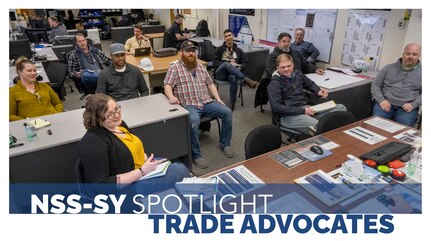 NSS-SY Spotlight: Trade Advocates graphic. (U.S. Navy graphic by Scott Hansen)