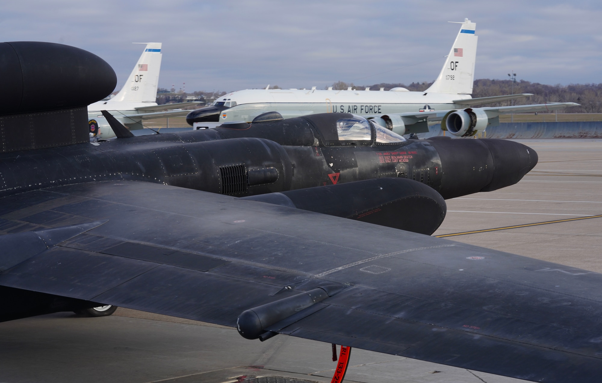 A U.S. Air Force U-2 Dragon Lady taxis in preparation for a high flight during Dragon Flag EAST, April 5, 2023, at Offutt Air Force Base, Nebraska.