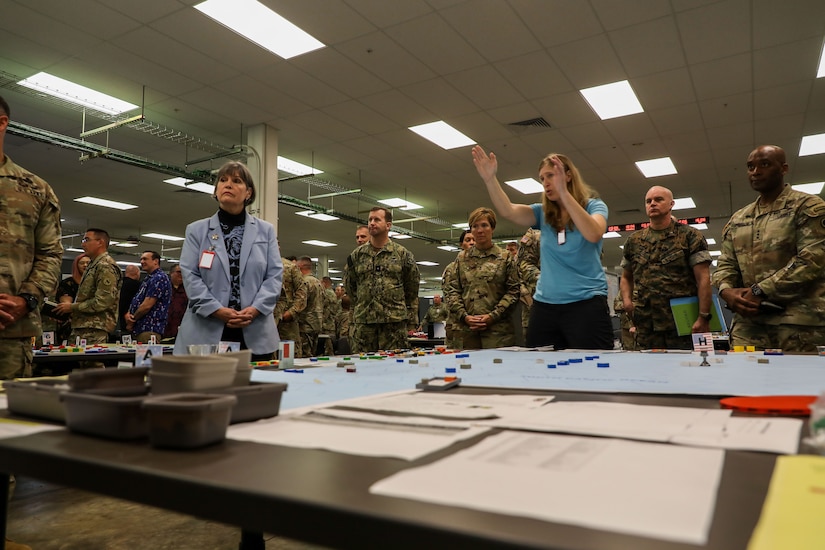 Leaders attend the senior leader forum as part of Pacific Joint Allied Sustainment System (JASS) strategic-level discussion. JASS allows the Joint Force to assess sustainment feasibility, Joint Prioritization, mutual support to and from Partners and Allies, explore the inherent trade-offs and associated risks to challenge assumptions of availability.