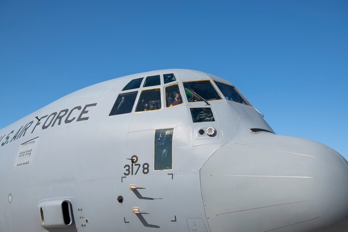 U.S. Air Force pilots from the 40th Airlift Squadron prepare to take off from Nellis Air Force Base, Nevada, during Operation Night King March 26, 2023.