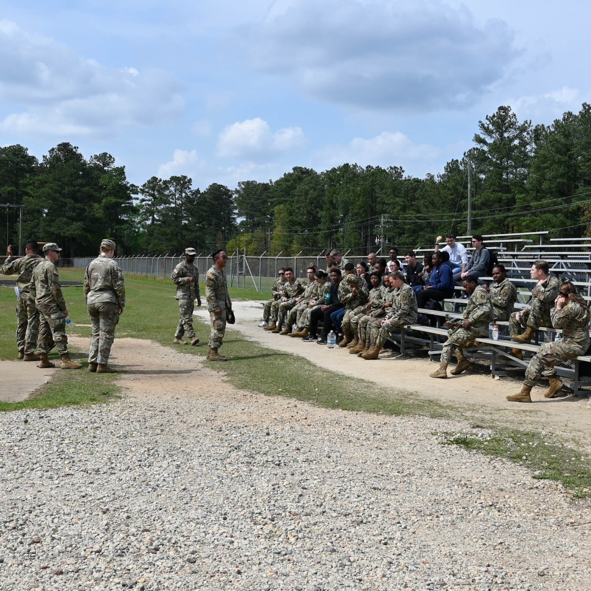 Cadets attempt Obstacle Course at Pope AAF in preparation for their Cadet Field training.