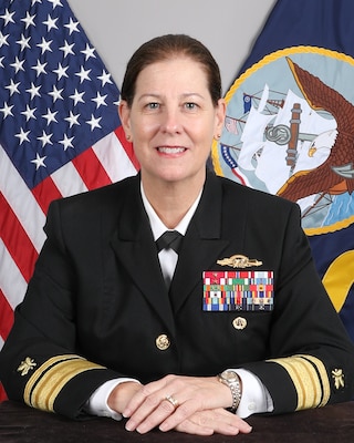 An official studio photo of Rear Adm. McClelland, taken in the Navy Office of Information studio, in Washington.
